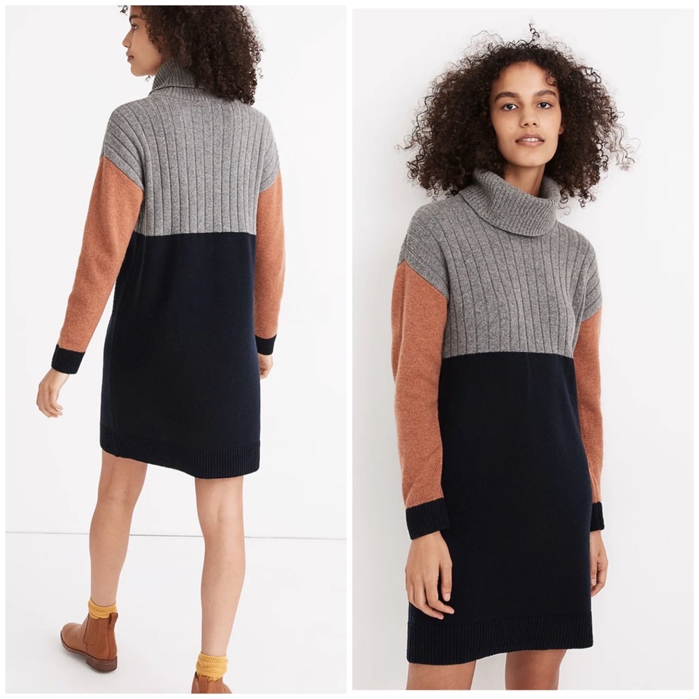 Madewell turtle neck sweater dress NWT